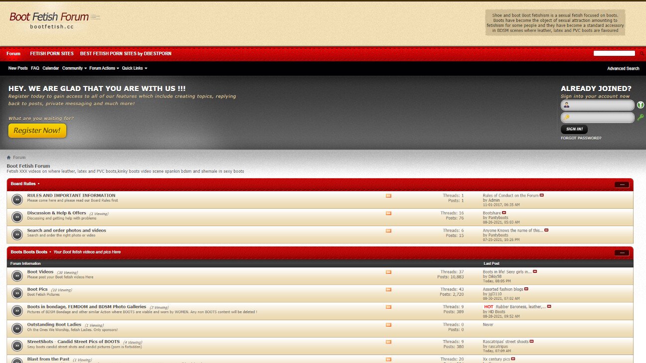Boot fetish forum